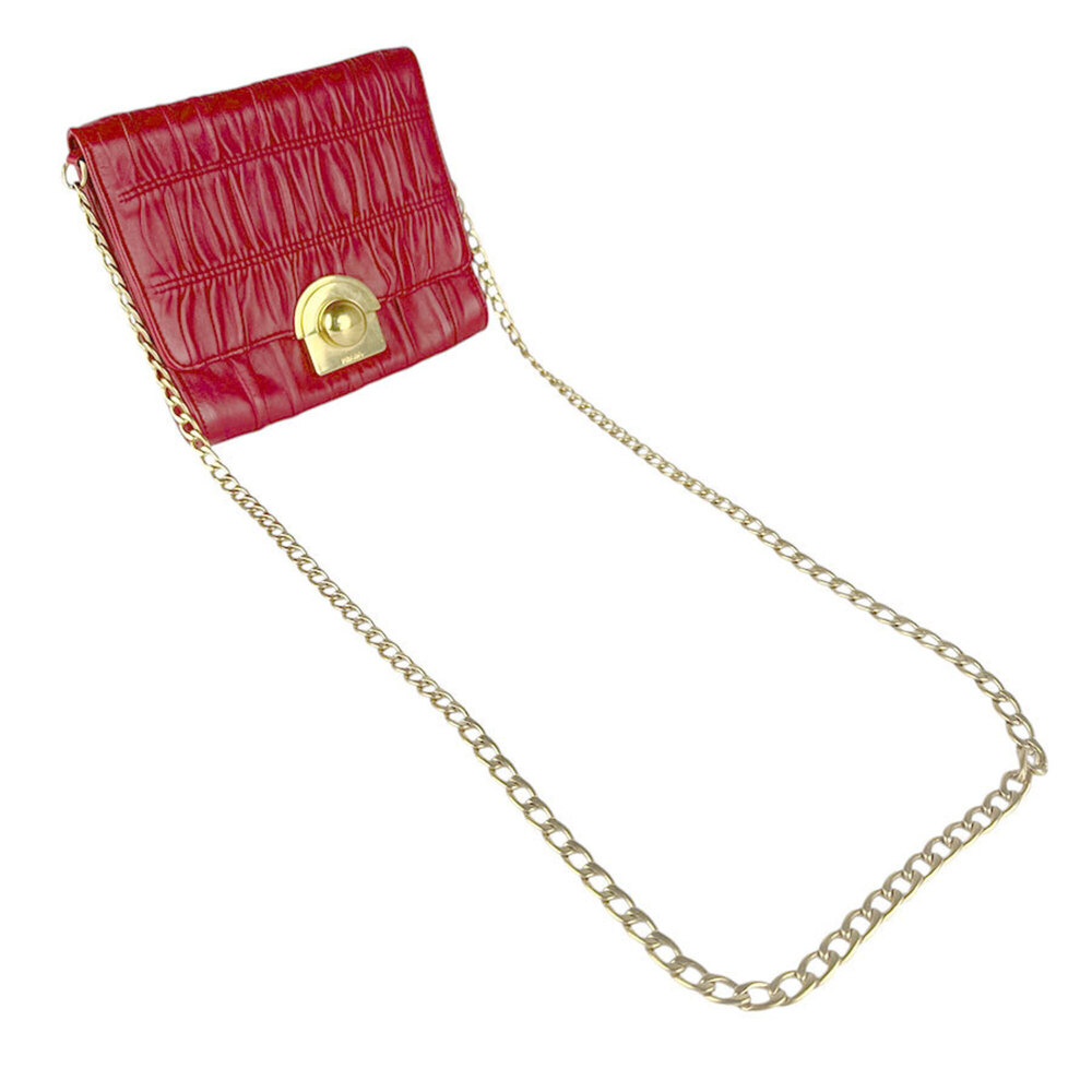 PRADA Red Leather Shoulder Bag - Picture 10 of 13